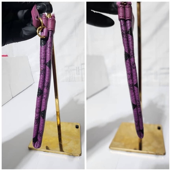 Authentic MCM Visetos Liz Shopper Pochette/Wristlet Purple - Picture 4 of 11